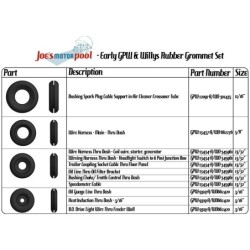Firewall Rubber Body & Engine Grommet set for Ford GPW, Willys MB Slat & MB