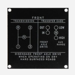 Mid Production Data Plate Set for Willys MB