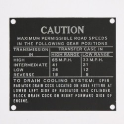 Mid Production Data Plate Set for Willys MB