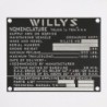 Mid Production Data Plate Set for Willys MB
