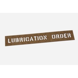 LUBRICATION ORDER Stencil