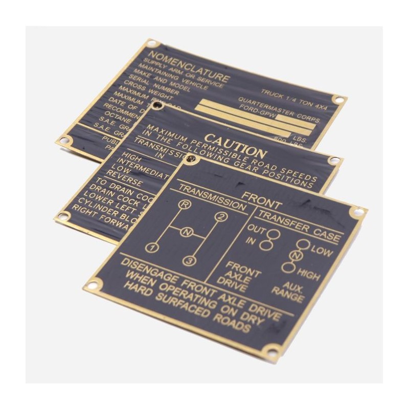 Early production data plate set for GPW
