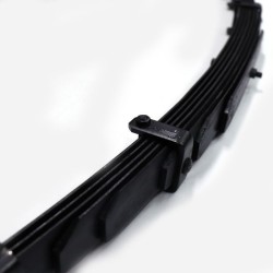 SPRING - front left , 8 leaf , assy with bush -1 per jeep -GPW