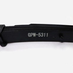 SPRING - front left , 8 leaf , assy with bush -1 per jeep -GPW