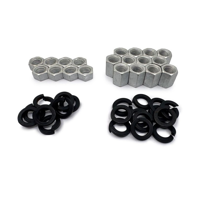 NUT / WASHER - 12 tall, 8 short , clip set with TRS - GPW/MB